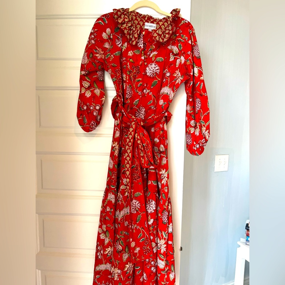 Sue Sartor Paloma Flounce Dress XS